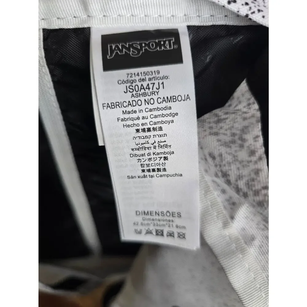 Jansport Backpack- Speckled Ashbury - Black & White